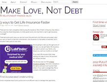 Tablet Screenshot of makelovenotdebt.com